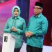 Airin-Benyamin Davnie, sedang menyampaikan visi dan misi mereka kepada masyarakat melalui acara Debat publik Pasangan Calon Walikota dan Wakil Walikota Tangerang Selatan di Studio Kompas Tv, Gelora, Jakarta Pusat, Kamis (3/12).