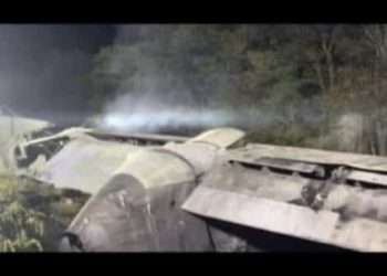 Pesawat T50i milik TNI AU jatuh di Blora/Net