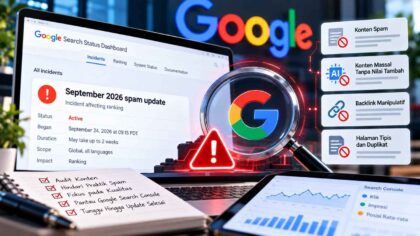 Google Spam Update September 2026 masih berlangsung dan memengaruhi ranking pencarian