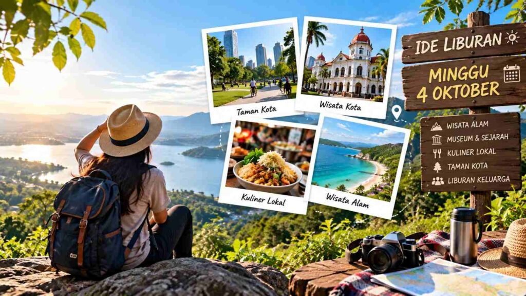 Ide liburan Minggu 4 Oktober 2026 dengan wisata alam, kuliner, taman kota, dan wisata sejarah