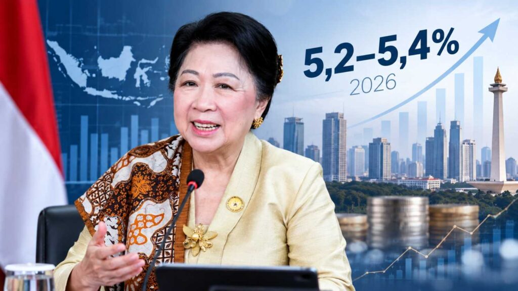 Mari Elka Pangestu menyampaikan proyeksi pertumbuhan ekonomi Indonesia 2026