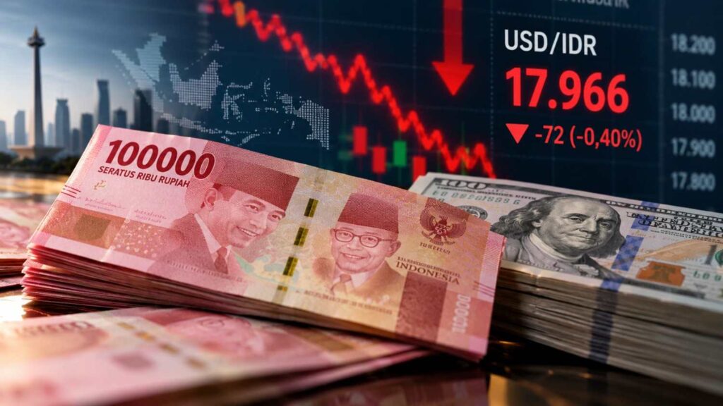Rupiah hari ini melemah ke Rp17.966 per dolar AS pada perdagangan 1 Oktober 2026